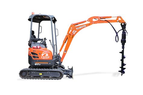 mini excavator post hole digger